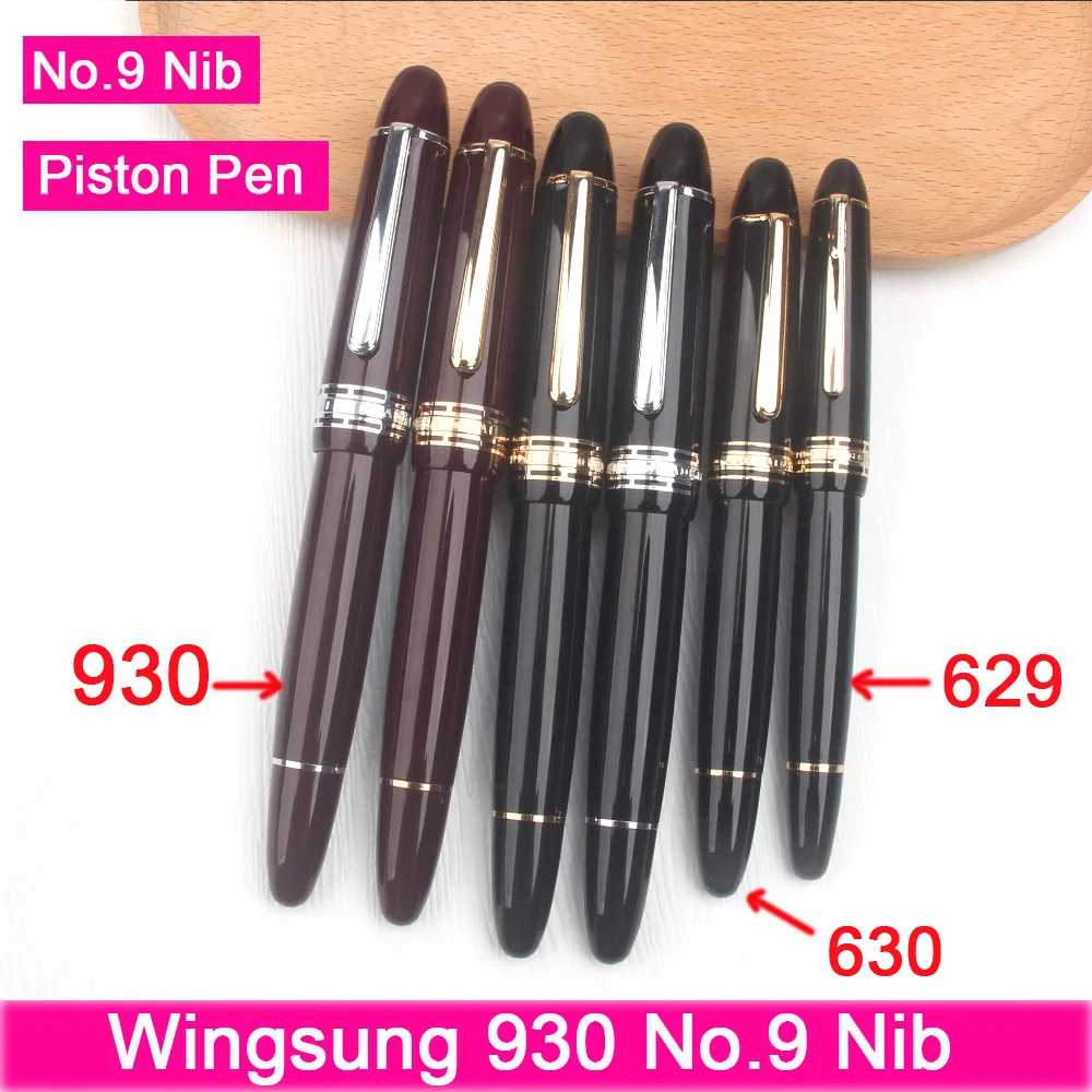 WingSung/JUNLAI 930 Large Resin Piston Fountain Pen No9 Iraurita F/M/B Nib Gold Silver Clip Business Gift Pens for Writing
WingSung/JUNLAI 930 Large Resin Piston Fountain Pen No9 Iraurita F/M/B Nib Gold Silver Clip Business Gift Pens for Writing