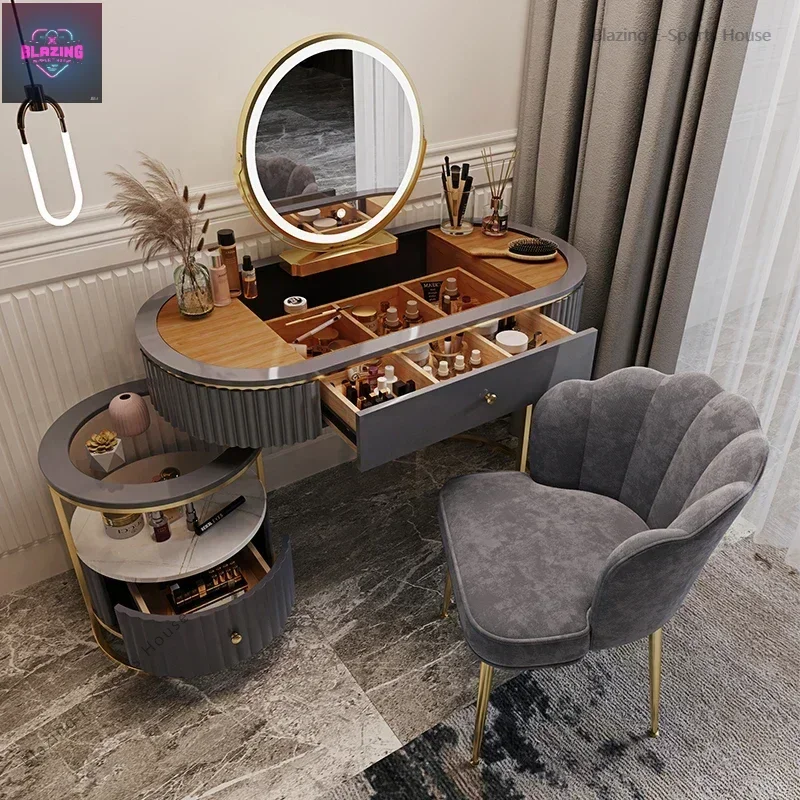 Luxury Charm Dressing Table Luxury Nordic Salon Drawer Nordic Dressing Table Mirror Chair Storage Coiffeuse Furniture Makeup
Luxury Charm Dressing Table Luxury Nordic Salon Drawer Nordic Dressing Table Mirror Chair Storage Coiffeuse Furniture Makeup