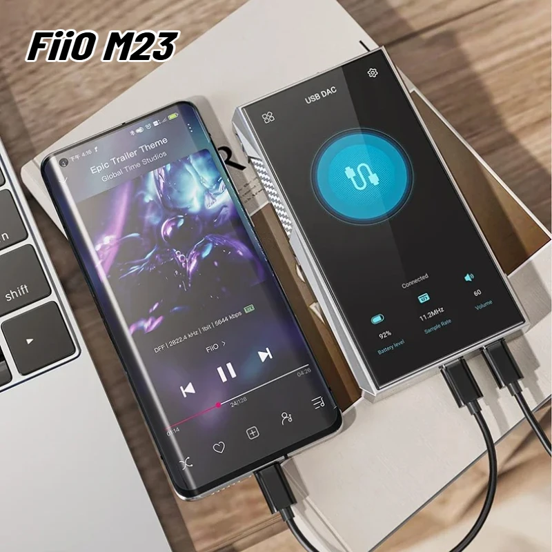New FiiO M23 Bluetooth Music Player Hi-Res Android Lossless HiFi AK4499EX AK4191EQ 5500mAh Dual Output Portable 64GB MP3 Player
New FiiO M23 Bluetooth Music Player Hi-Res Android Lossless HiFi AK4499EX AK4191EQ 5500mAh Dual Output Portable 64GB MP3 Player
