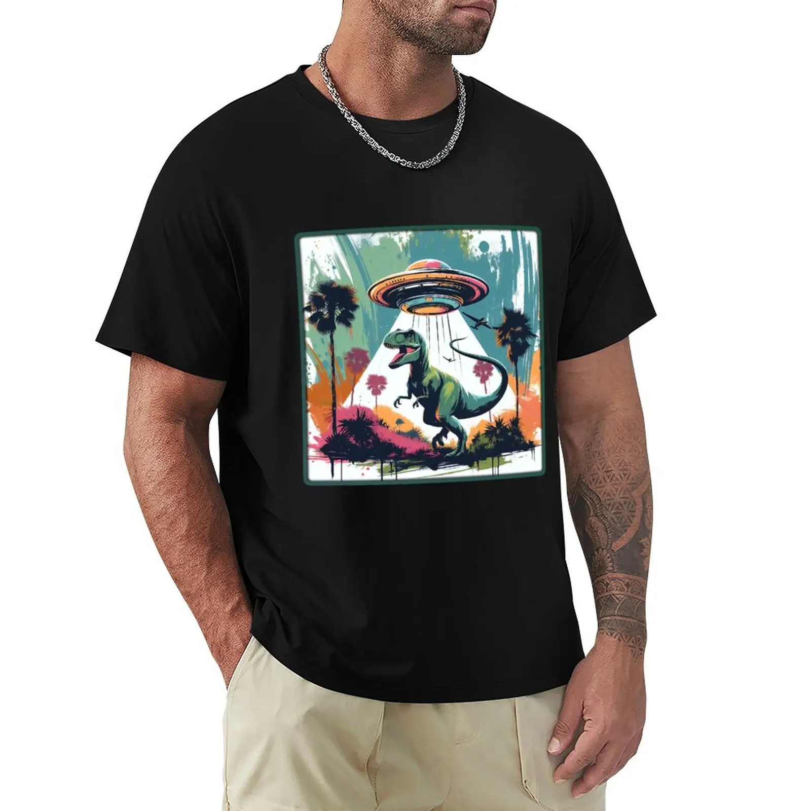 UFO finds dinosaur T-Shirt summer shirt blanks funny costumes compression shirt men
UFO finds dinosaur T-Shirt summer shirt blanks funny costumes compression shirt men