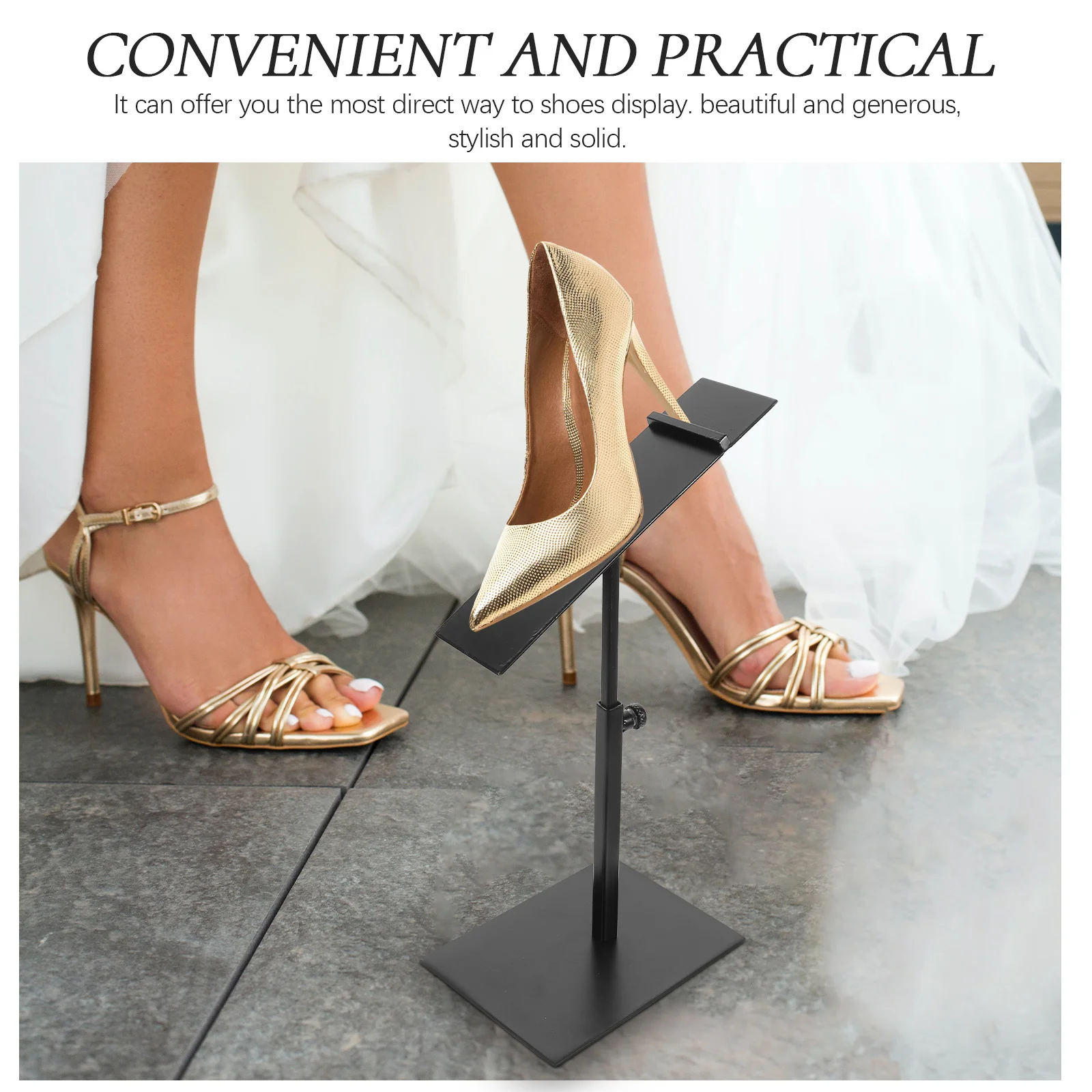 Shoe Display Store Metal Foldable Adjustable Alloy Sandal Rack Black Durable Practical Home Shoe Stand For Shop Shop
Shoe Display Store Metal Foldable Adjustable Alloy Sandal Rack Black Durable Practical Home Shoe Stand For Shop Shop