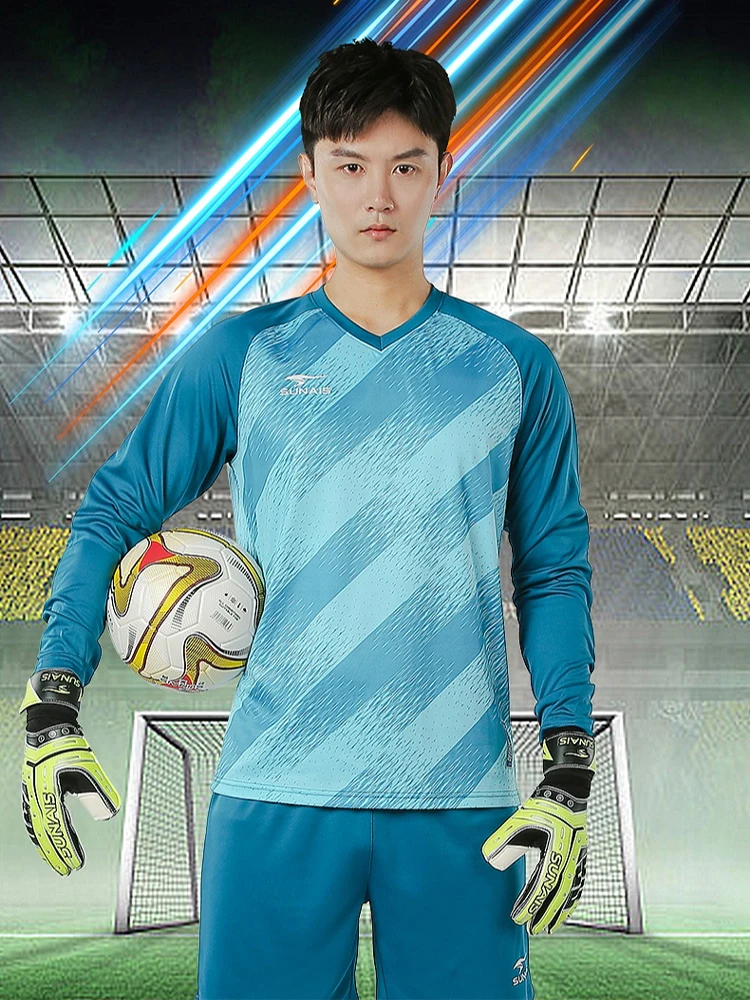 SUNAIS Goalkeeper Jersey Soccer Custom Goalkeeper Jerseys Kit Mens Long Sleeve Football Uniform Shorts Sponge Protector 731013
SUNAIS Goalkeeper Jersey Soccer Custom Goalkeeper Jerseys Kit Mens Long Sleeve Football Uniform Shorts Sponge Protector 731013