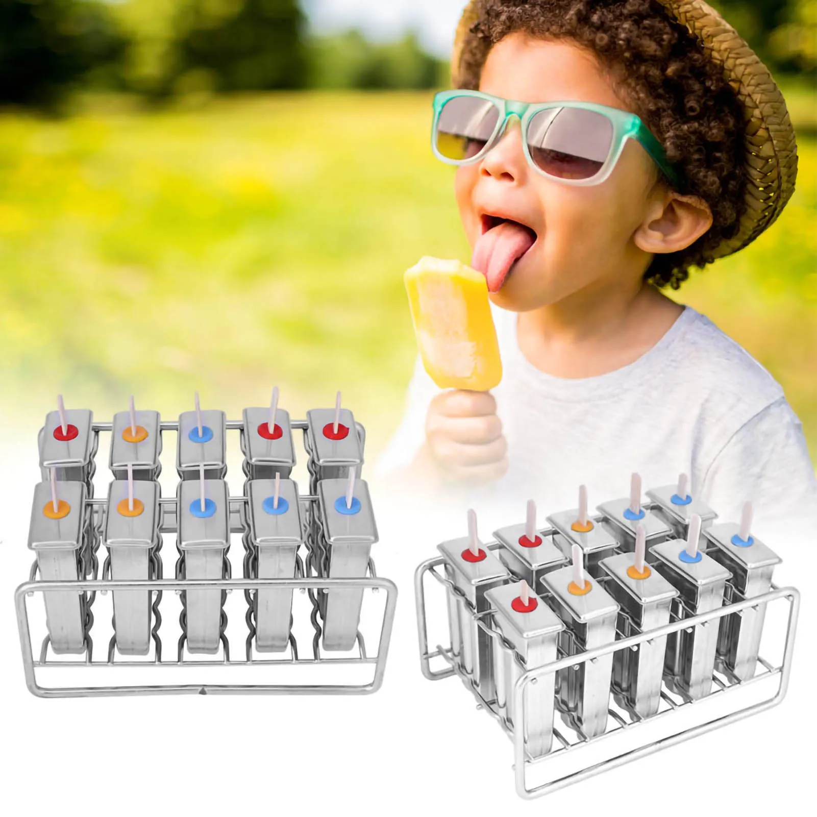 10 Molds Stainless Steel Ice Cream Mould Lolly Popsicle Stick Holder Popsicle Mold Stainless Steel Ice Cream Mould
10 Molds Stainless Steel Ice Cream Mould Lolly Popsicle Stick Holder Popsicle Mold Stainless Steel Ice Cream Mould