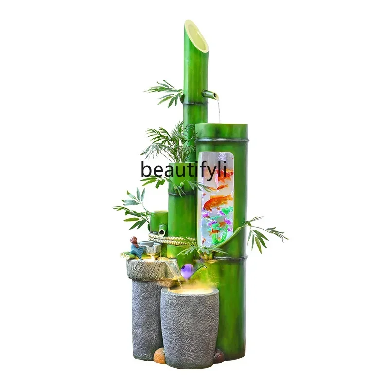 NQ Flow ornament circulating water landscape bamboo fish tank creative living room entrance office landing
NQ Flow ornament circulating water landscape bamboo fish tank creative living room entrance office landing