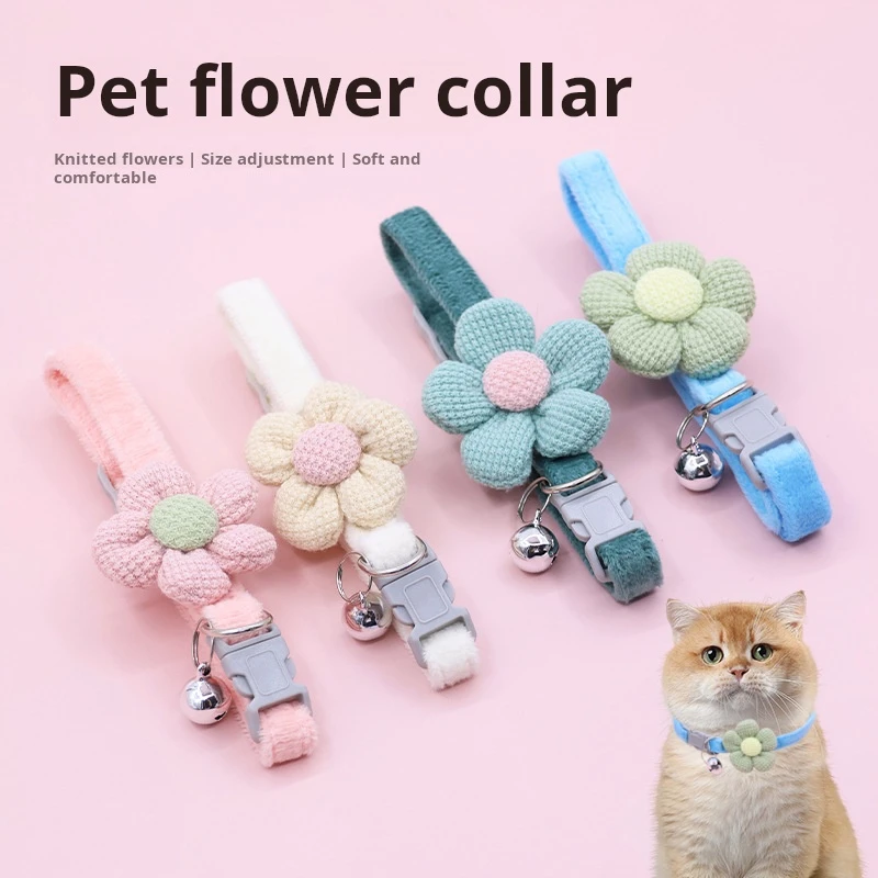 New Arrival Pet Collar Traction Cute Cartoon Flower Bell Collar Cat Necklace Small Size Dogs Dog Supplies
New Arrival Pet Collar Traction Cute Cartoon Flower Bell Collar Cat Necklace Small Size Dogs Dog Supplies