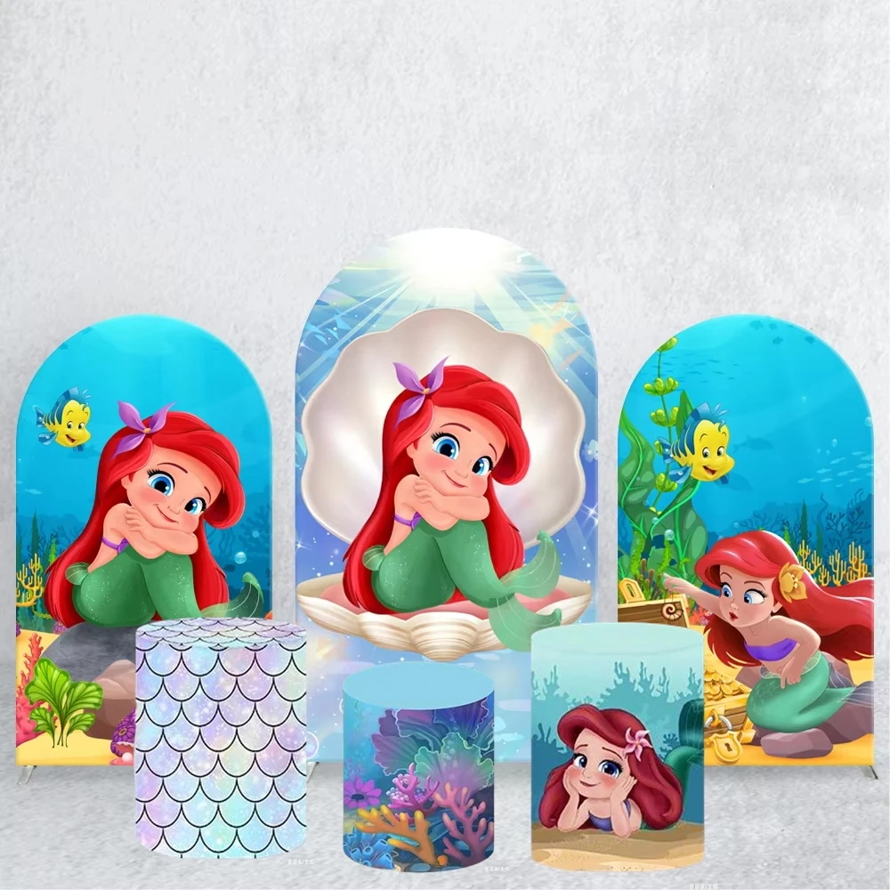 Cute Mermaid Disney Princess Ariel Arch Backdrop Underwater Cylinder Cover Girl Birthday Party Baby Shower Photo Decoration Prop
Cute Mermaid Disney Princess Ariel Arch Backdrop Underwater Cylinder Cover Girl Birthday Party Baby Shower Photo Decoration Prop