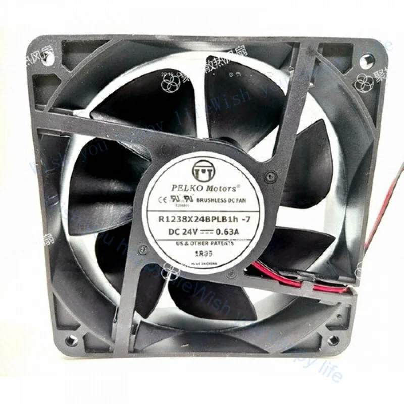 V+ FOR PELKO MOTORS Fan R1238X24BPLB1h-7 24V 0.63A 12038 12CM 2 wire cooling fan
V+ FOR PELKO MOTORS Fan R1238X24BPLB1h-7 24V 0.63A 12038 12CM 2 wire cooling fan