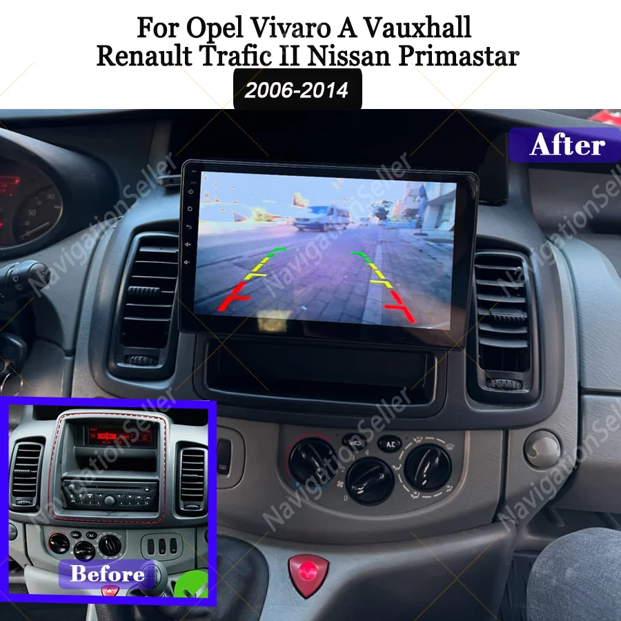Car Radio Multimedia For Opel Vivaro A Vauxhall Renault Trafic II Nissan Primastar 2006-2014 Carplay Android Auto Navigation DSP
Car Radio Multimedia For Opel Vivaro A Vauxhall Renault Trafic II Nissan Primastar 2006-2014 Carplay Android Auto Navigation DSP