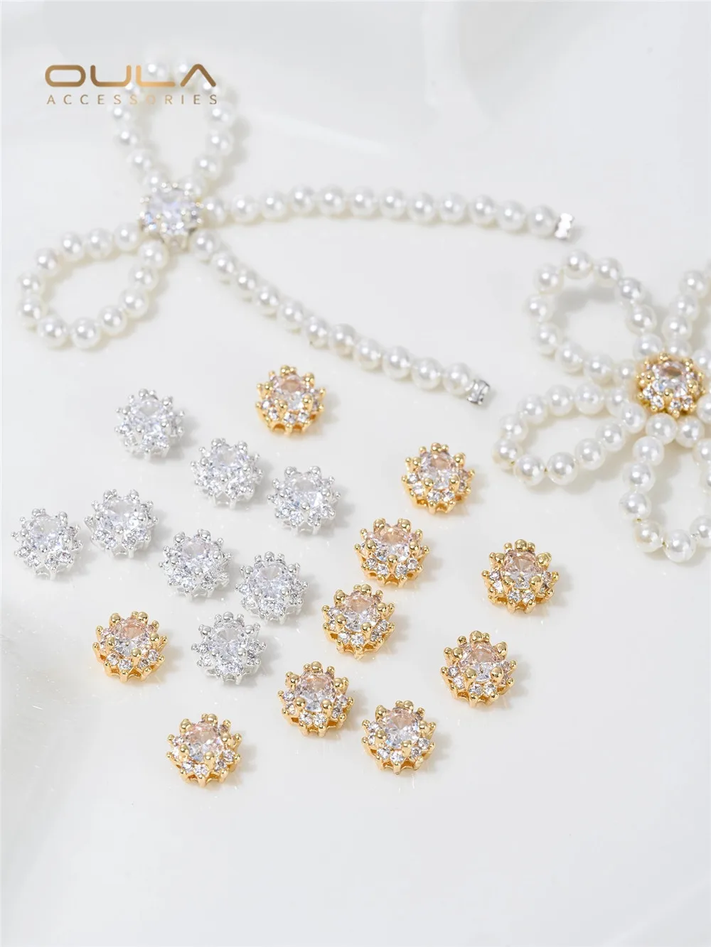 14K Gold-plated Zirconium-inlaid Porous Flower Spacer Beads Diy Pearl Crystal Handcrafted Beaded Hand Necklace Accessory Materia
14K Gold-plated Zirconium-inlaid Porous Flower Spacer Beads Diy Pearl Crystal Handcrafted Beaded Hand Necklace Accessory Materia