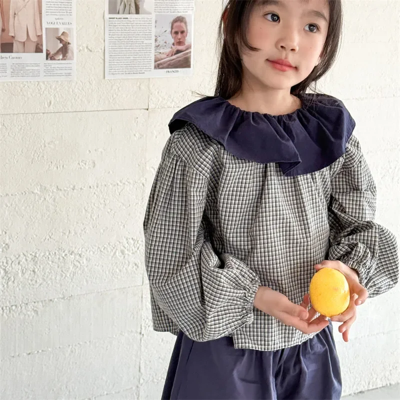 2025 Girls Washed Doll Collar Cotton Shirt Girls' Bubble Sleeve Shirt Spring Children's Clothing Korean VersionCute Base Shirt
2025 Girls Washed Doll Collar Cotton Shirt Girls' Bubble Sleeve Shirt Spring Children's Clothing Korean VersionCute Base Shirt