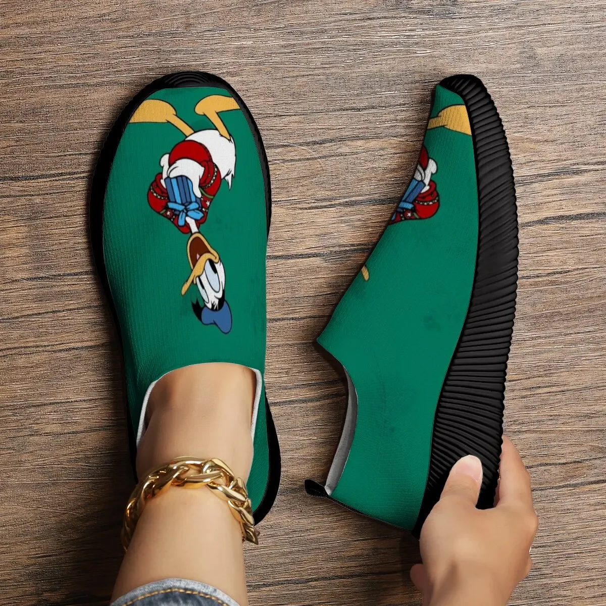 Disney Donald Duck Green Slip-On Sneakers Women Vulcanized Shoes Slip on Flats Shoes Women Loafers Plus Size 42 Walking Flat
Disney Donald Duck Green Slip-On Sneakers Women Vulcanized Shoes Slip on Flats Shoes Women Loafers Plus Size 42 Walking Flat