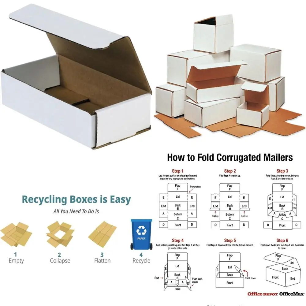 100-Pack White Corrugated Cardboard Mailers, 8x4x2 - Ideal for Shipping, Packing, Moving, and Storage
100-Pack White Corrugated Cardboard Mailers, 8x4x2 - Ideal for Shipping, Packing, Moving, and Storage