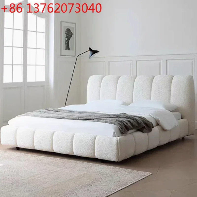 European White Plush Double Bed Modern Wooden Soft Space Saving Small Double Beds Luxury Unique Muebles Postmodern Furniture
European White Plush Double Bed Modern Wooden Soft Space Saving Small Double Beds Luxury Unique Muebles Postmodern Furniture