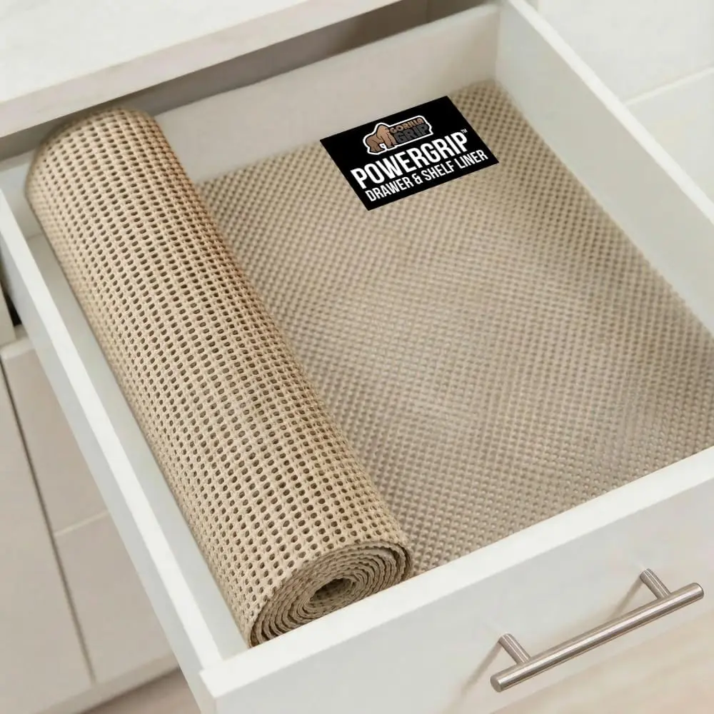 Thick Non Adhesive Shelf Liner for Kitchen Cabinets Cupboards Bathroom Drawers Easy Install 12x20 Feet Beige
Thick Non Adhesive Shelf Liner for Kitchen Cabinets Cupboards Bathroom Drawers Easy Install 12x20 Feet Beige
