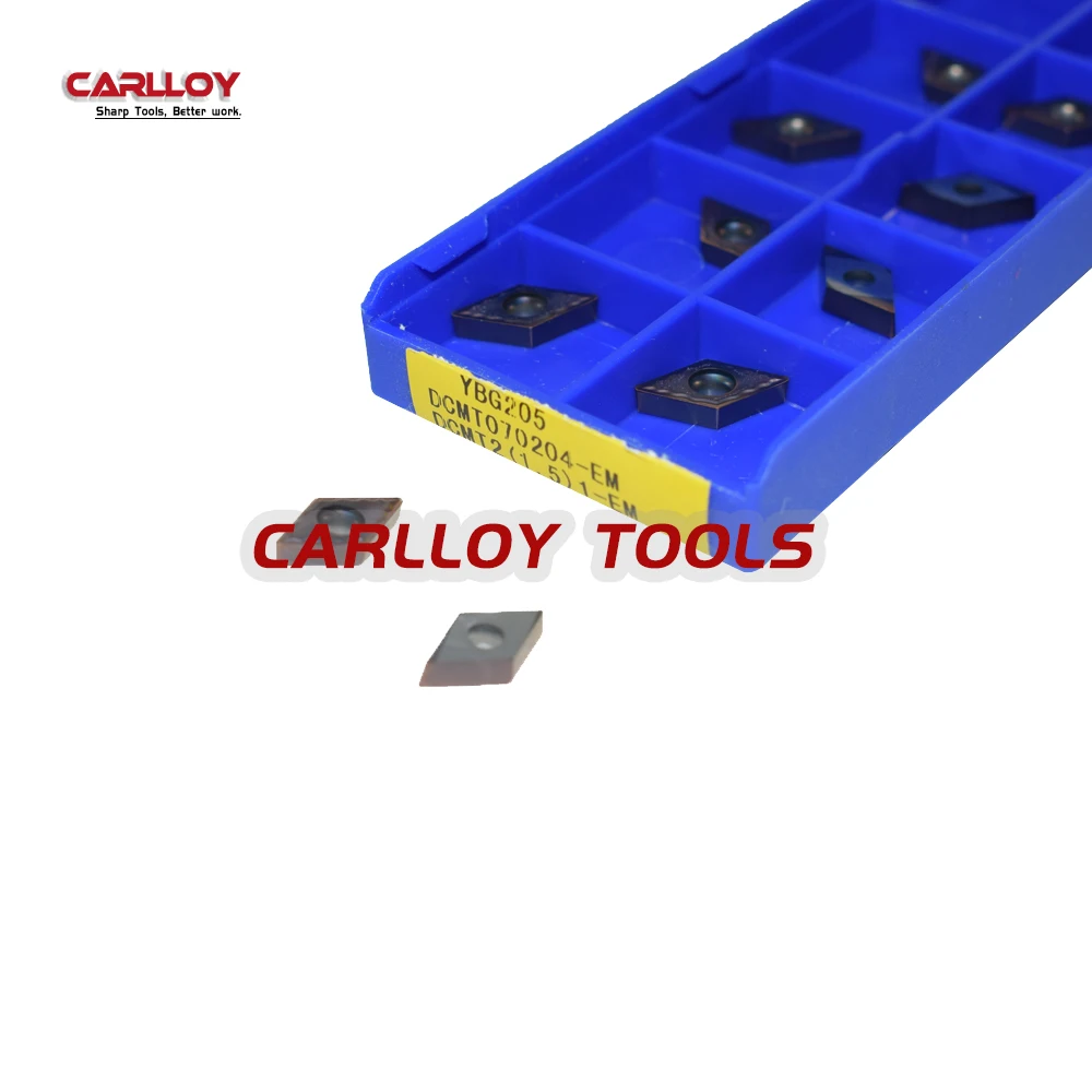 DCMT 070204-EM YBG205 DCMT070204-EM Cemented Carbide Cutting Tool Insert DCMT07 Radius 0.4 For Stainless Steel
DCMT 070204-EM YBG205 DCMT070204-EM Cemented Carbide Cutting Tool Insert DCMT07 Radius 0.4 For Stainless Steel