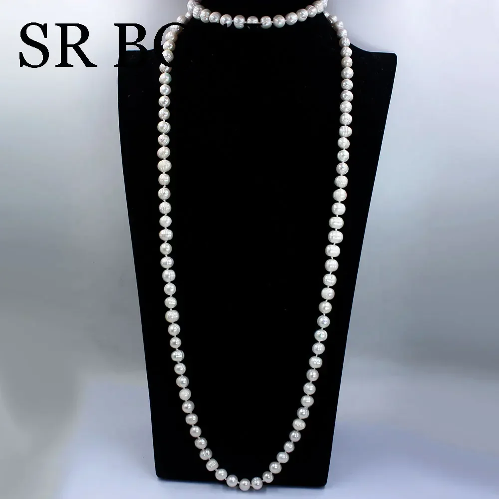 48inch 9-10mm Real Pearls Long Sweater Jewelry Winter/Spring/Summer/Autumn Natural Freshwater Pearl Necklace
48inch 9-10mm Real Pearls Long Sweater Jewelry Winter/Spring/Summer/Autumn Natural Freshwater Pearl Necklace