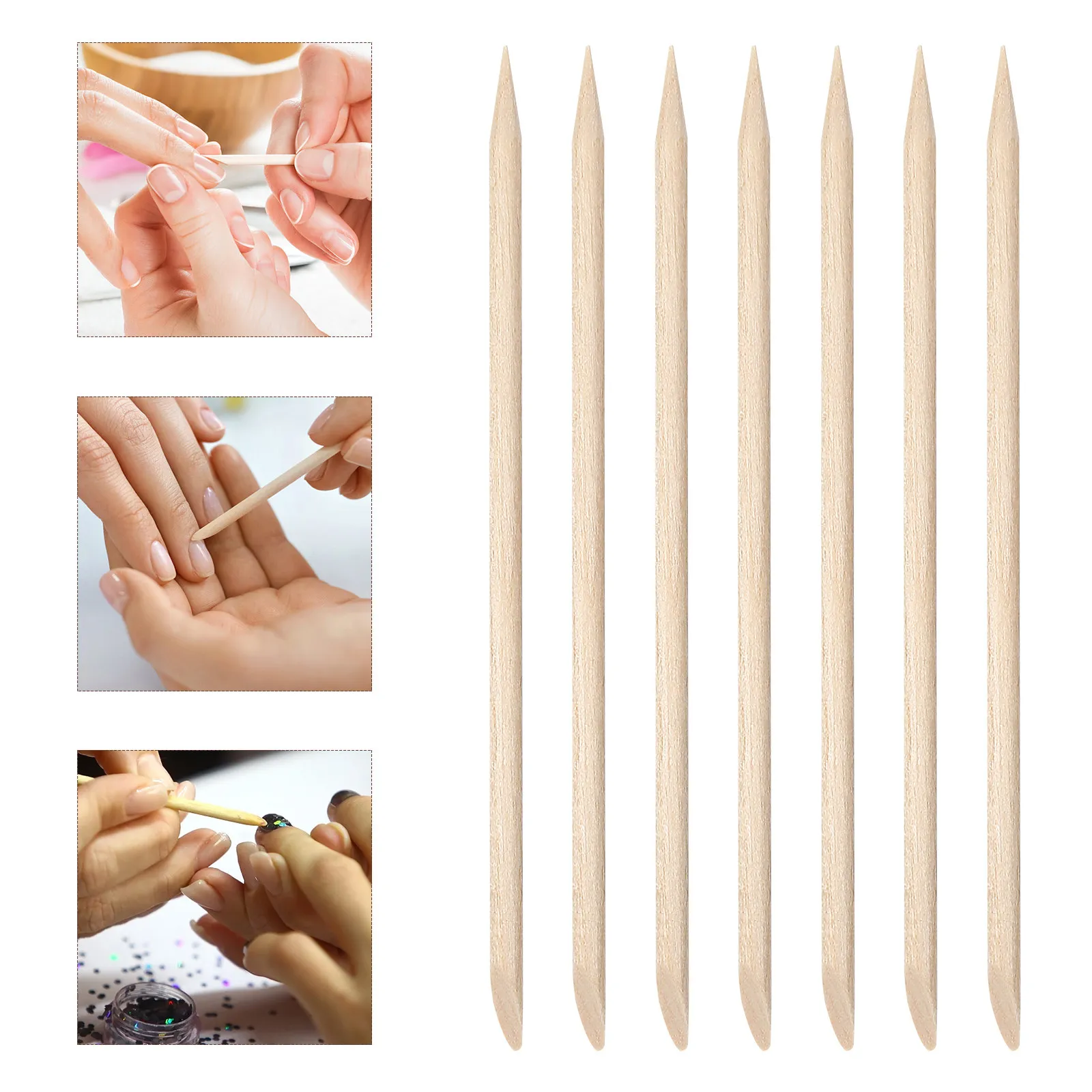 100Pcs Natural Wood Nail Sticks Dual Tip Cuticle Pusher Nail Polish Stick Manicure Pedicure Supplies Salon Home Use Safe
100Pcs Natural Wood Nail Sticks Dual Tip Cuticle Pusher Nail Polish Stick Manicure Pedicure Supplies Salon Home Use Safe