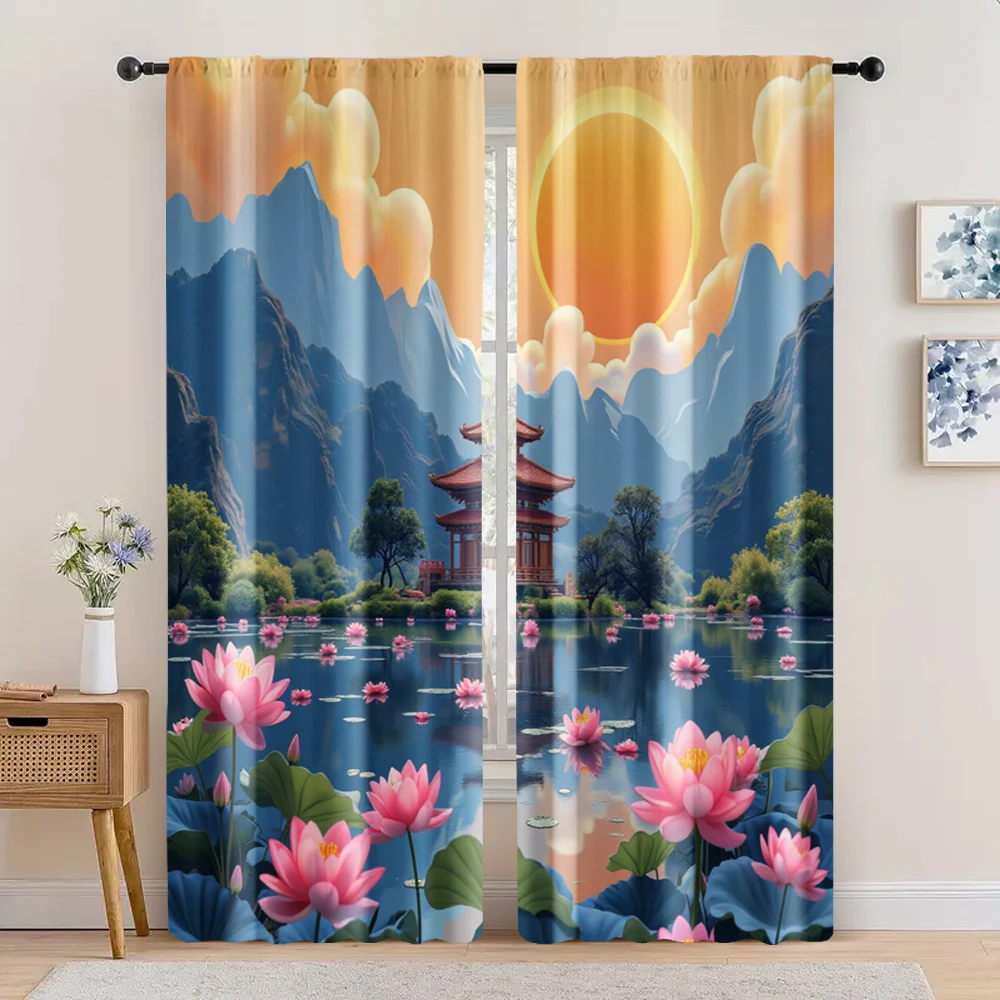 2pc, Party Window Curtains China Pavilion and Lotus Fabric,Without Electricity Family Party for Holiday Parties, Home Decor &
2pc, Party Window Curtains China Pavilion and Lotus Fabric,Without Electricity Family Party for Holiday Parties, Home Decor &