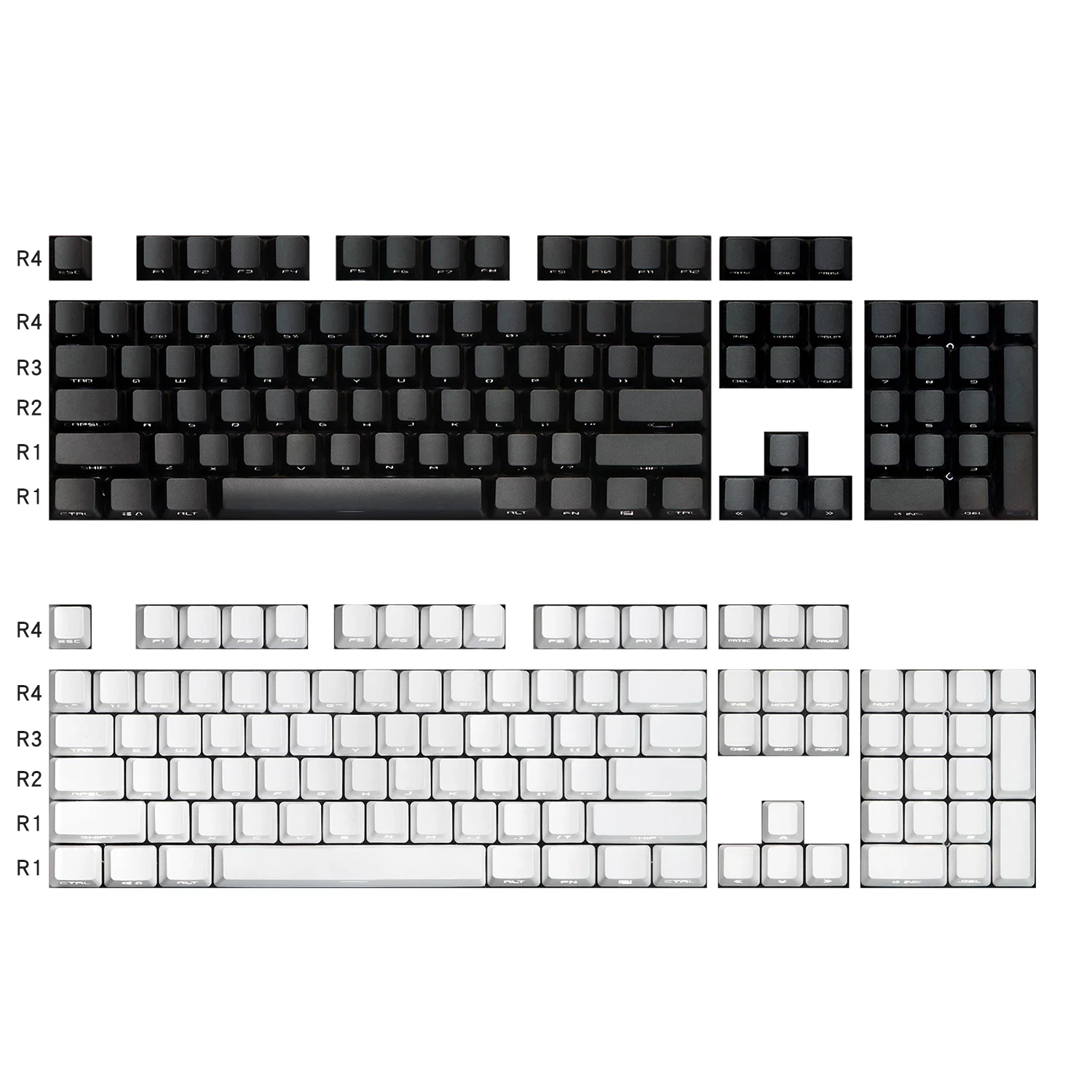 Black and White PBT Side-Engraved Translucent OEM Keycaps For 68/980/75/87 Custom Mechanical Keyboards Backlit Key Caps
Black and White PBT Side-Engraved Translucent OEM Keycaps For 68/980/75/87 Custom Mechanical Keyboards Backlit Key Caps