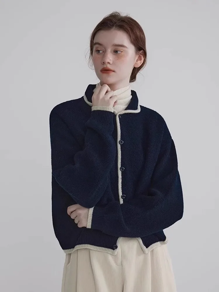 Spring Autumn Short Collar Knitted Sweater Women's Doll Collar Top High-End Feelings Cardigan Outerwear by Guiri Rou
Spring Autumn Short Collar Knitted Sweater Women's Doll Collar Top High-End Feelings Cardigan Outerwear by Guiri Rou