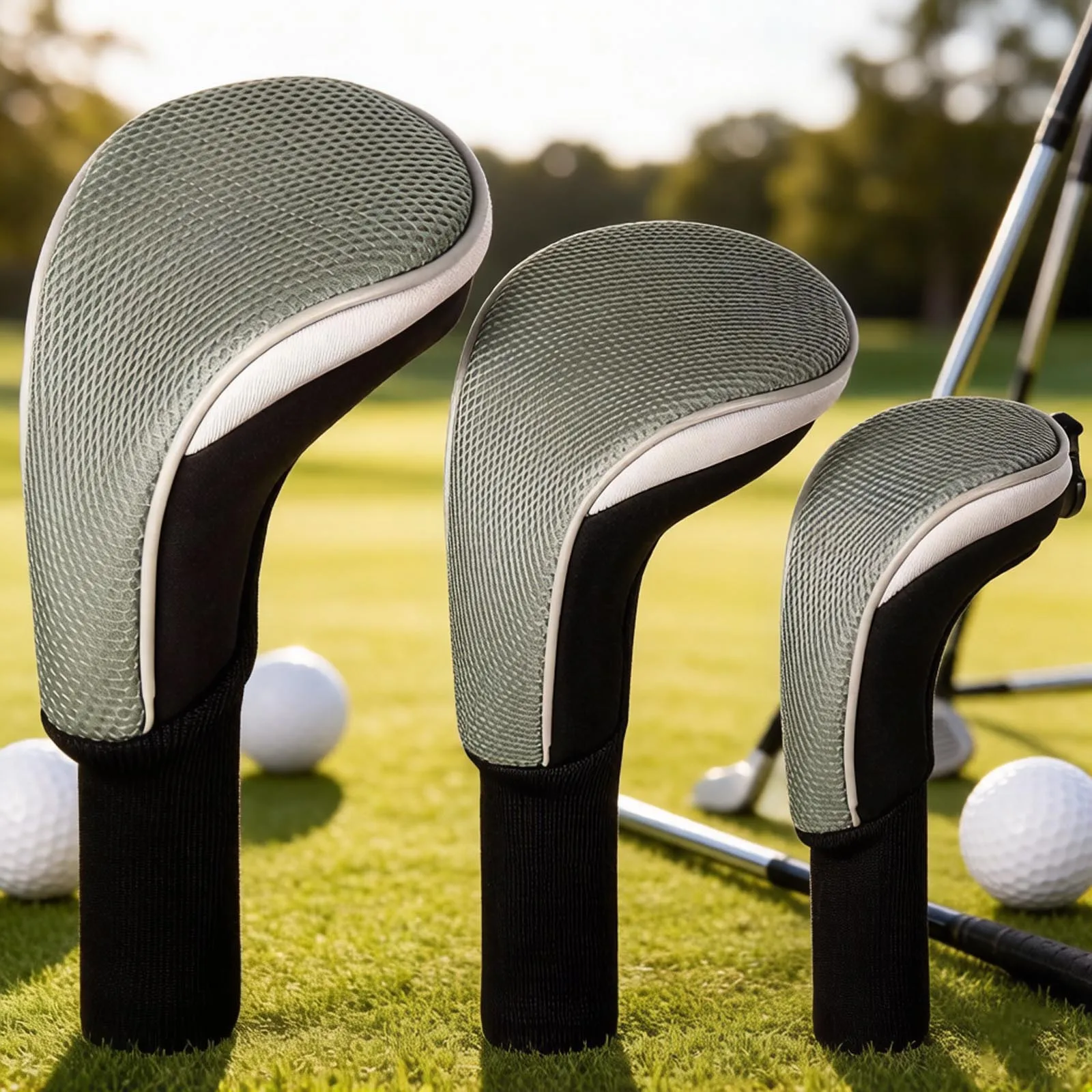 3Pcs Golf Club Head Cover Mesh Patchwork Driver Fairway Protective Headcover for Golfing Training Session Competition
3Pcs Golf Club Head Cover Mesh Patchwork Driver Fairway Protective Headcover for Golfing Training Session Competition
