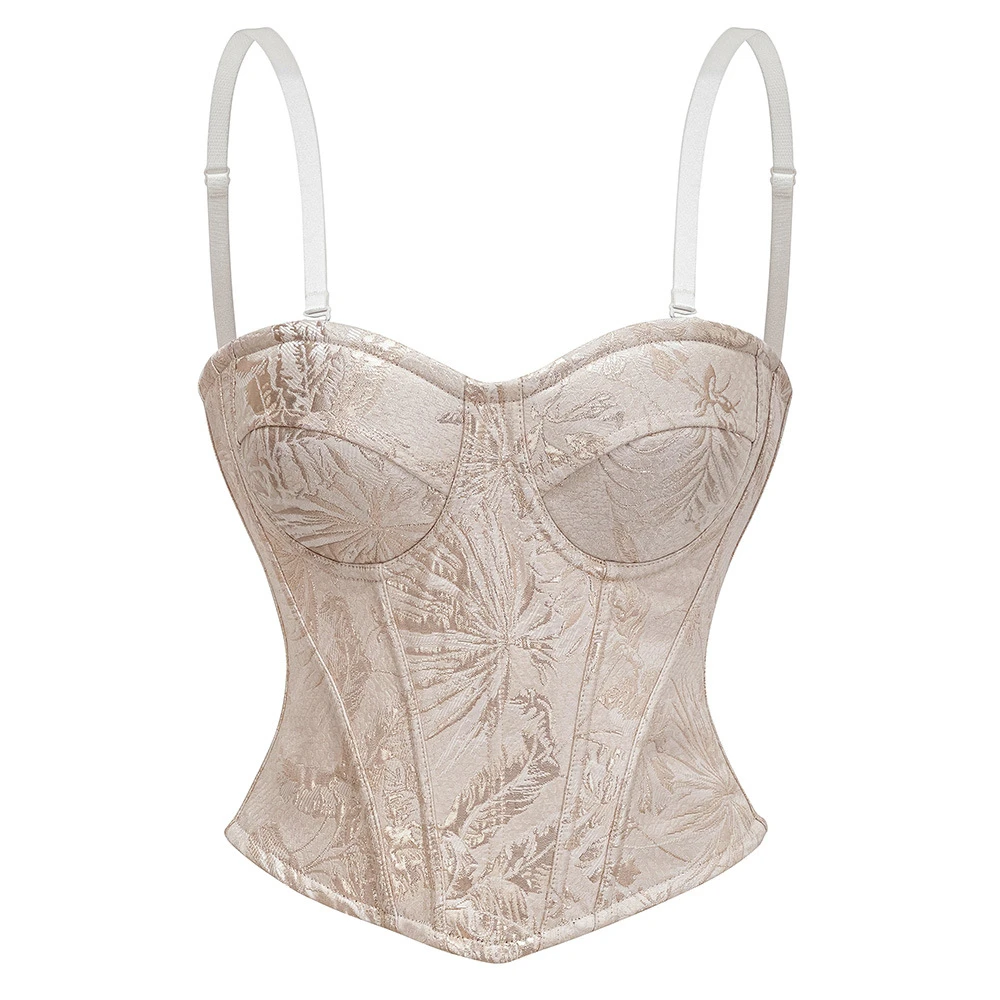Sexy French Style Floral Retro Corset Vest Top Spaghetti Strap Body Shaper Boned Bodice Back Zipper Camisole
Sexy French Style Floral Retro Corset Vest Top Spaghetti Strap Body Shaper Boned Bodice Back Zipper Camisole