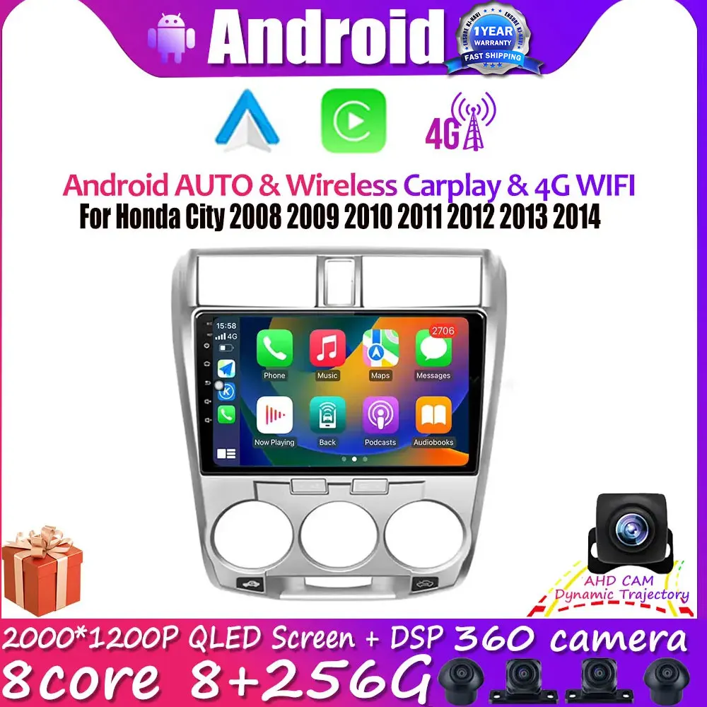 Stereo Manual WIFI Multimedia Video Player Car Radio For Honda City 2008 2009 2010 2011 2012 2013 2014 Navigation GPS Android 14
Stereo Manual WIFI Multimedia Video Player Car Radio For Honda City 2008 2009 2010 2011 2012 2013 2014 Navigation GPS Android 14