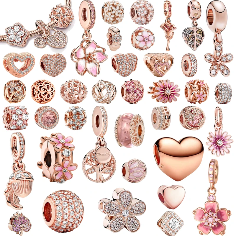 Rose Gold Sparkling Pink Daisy Rose、Family Tree Charm Bead Fit Original Europeans 925 Silver Bracelet DIY Women Jewelry Gift
Rose Gold Sparkling Pink Daisy Rose、Family Tree Charm Bead Fit Original Europeans 925 Silver Bracelet DIY Women Jewelry Gift