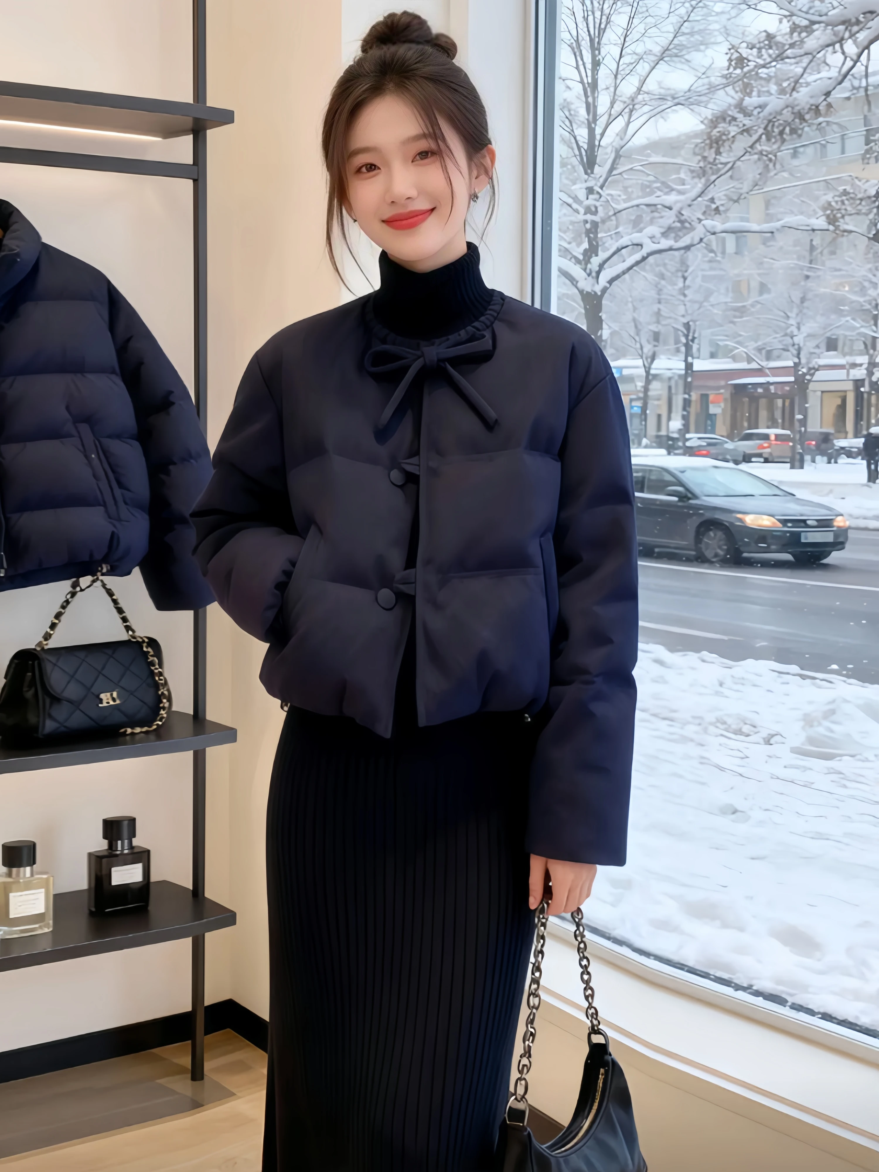 Retro Knot Tied round Neck Cotton Jacket Women's Autumn Winter Korean Style Simple Small Size Cotton Coat
Retro Knot Tied round Neck Cotton Jacket Women's Autumn Winter Korean Style Simple Small Size Cotton Coat