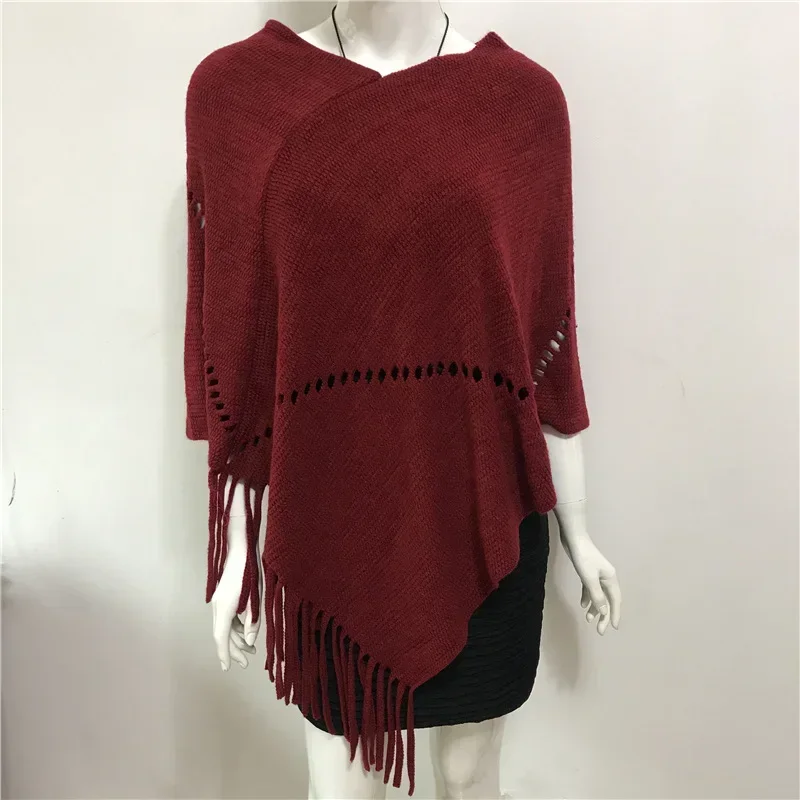 2025 Spring Autumn New Women Loose Irregular Cloak Sweater Pullover Versatile coat Sunscreen Knitting Poncho Cape Shawl Red
2025 Spring Autumn New Women Loose Irregular Cloak Sweater Pullover Versatile coat Sunscreen Knitting Poncho Cape Shawl Red