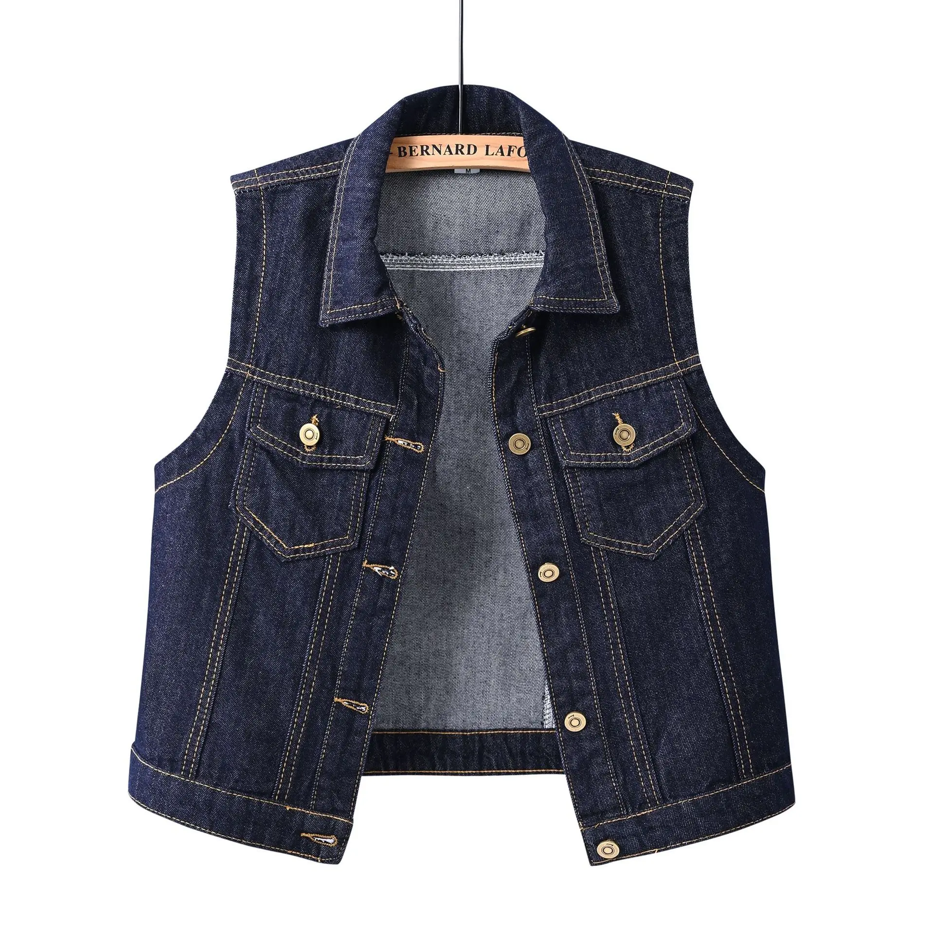 Deep Blue Women's Denim Vest Top Sleeveless Vest Casual Retro Slim Fit Western Style Shoulder
Deep Blue Women's Denim Vest Top Sleeveless Vest Casual Retro Slim Fit Western Style Shoulder