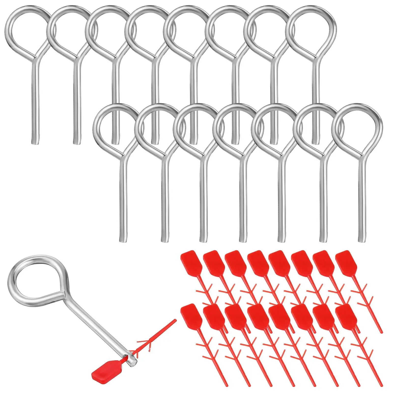15 Sets Fire Extinguisher Safety Pins Red Plastic Seals Durable Metal Fits Handheld Fire Equipment
15 Sets Fire Extinguisher Safety Pins Red Plastic Seals Durable Metal Fits Handheld Fire Equipment