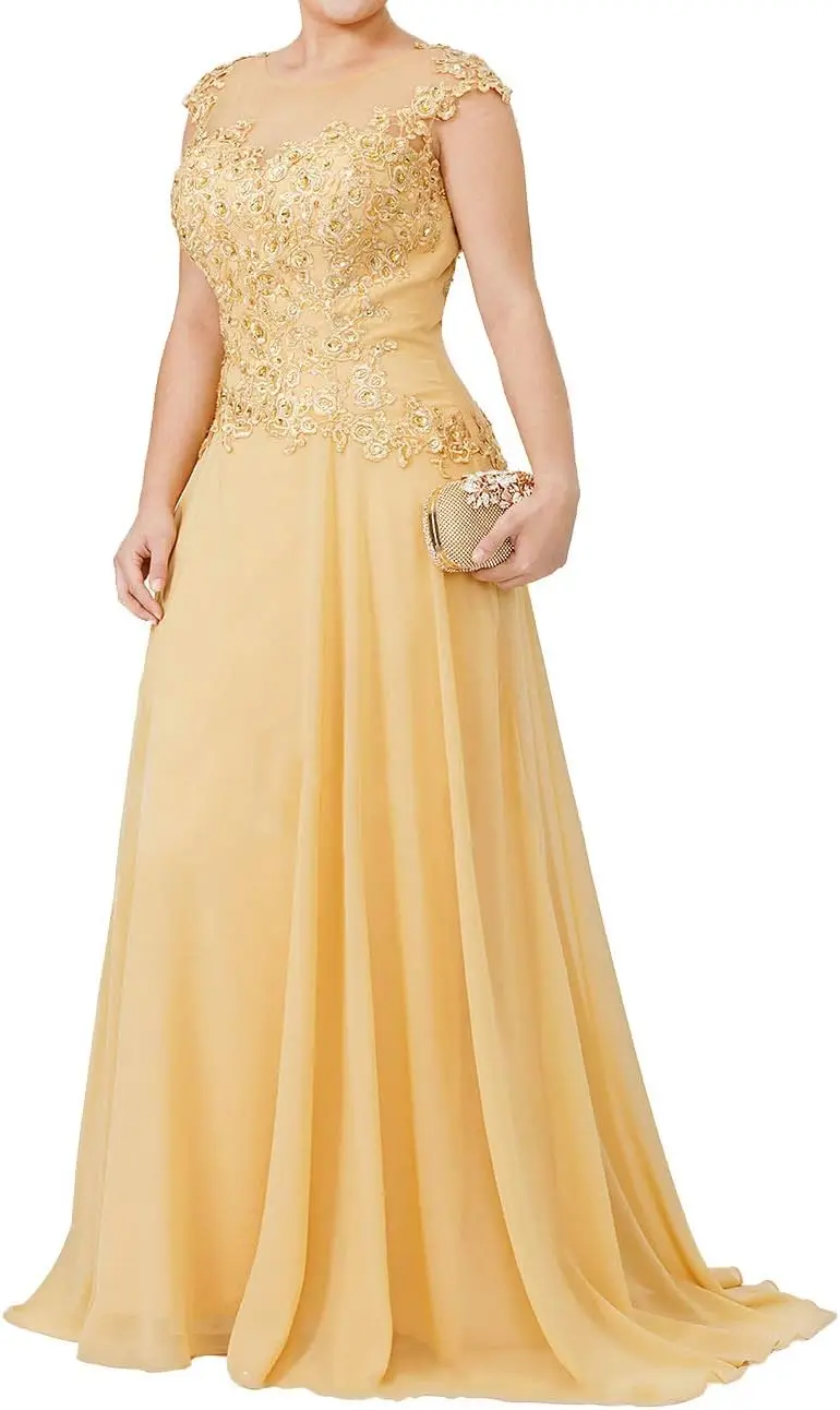 Plus Size Mother of The Bride Dresses Long Evening Formal Dress Beaded Lace Applique
Plus Size Mother of The Bride Dresses Long Evening Formal Dress Beaded Lace Applique