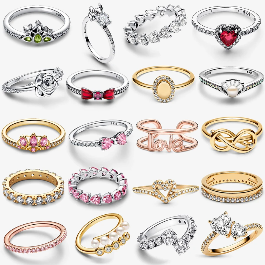 2026 New 925 Silver Heart Shining Shell Rose Fashion Princess Crown Wrong Circle Meteor Ring Exquisite DIY Charm Jewelry Gift
2026 New 925 Silver Heart Shining Shell Rose Fashion Princess Crown Wrong Circle Meteor Ring Exquisite DIY Charm Jewelry Gift