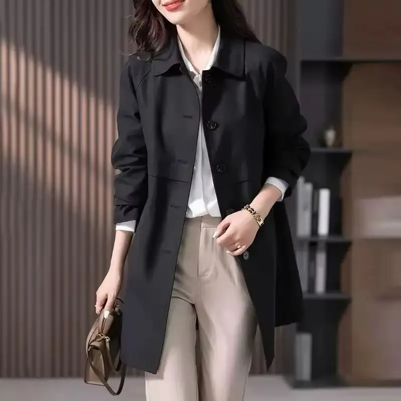 2026Women Leisure Lined Trench Jacket Spring Autumn Female With Lining Cloth Windbreaker Coat Ladies Mid Length Version Outwear
2026Women Leisure Lined Trench Jacket Spring Autumn Female With Lining Cloth Windbreaker Coat Ladies Mid Length Version Outwear