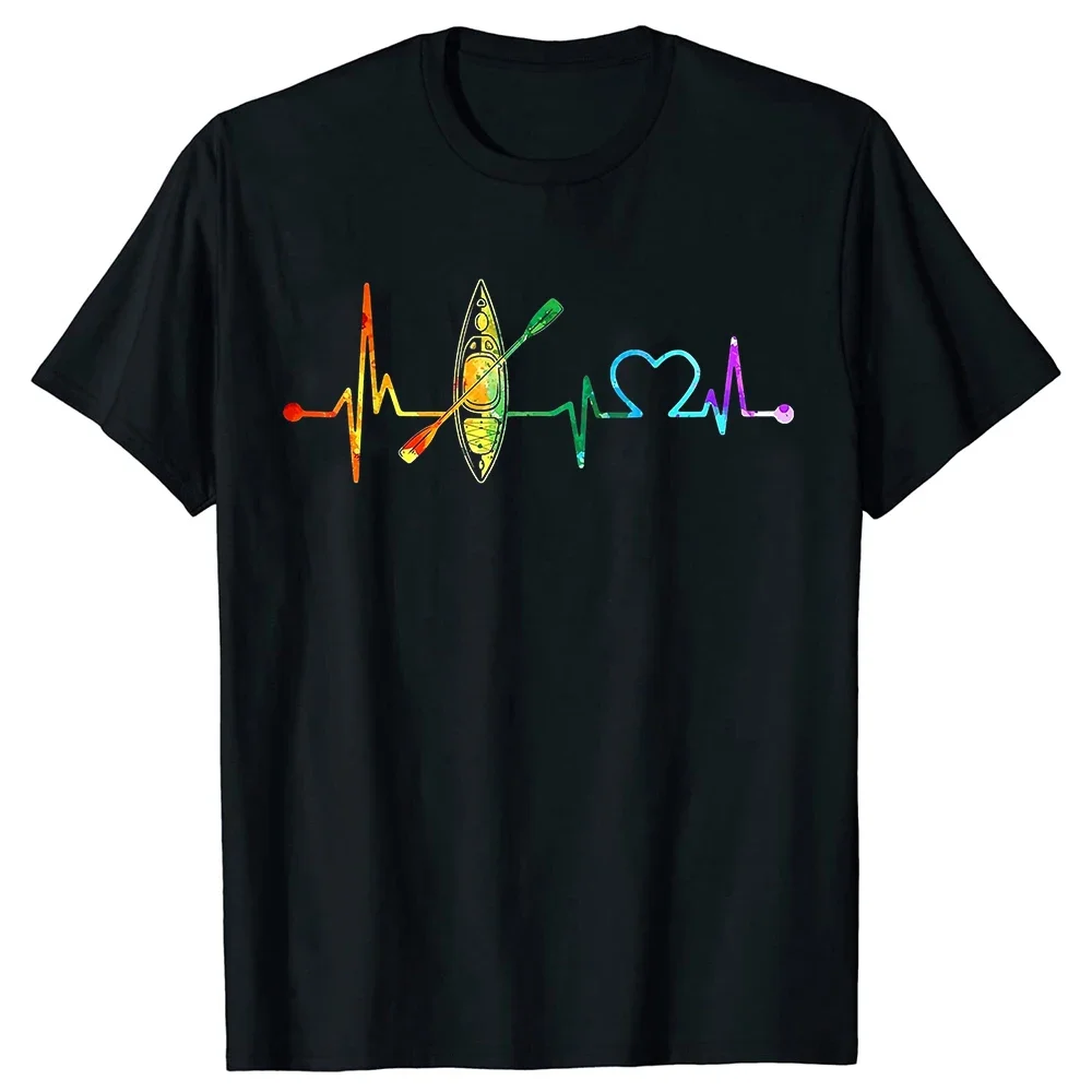 Kayaking Heartbeat EKG Rainbow Graphic Tee Men Cotton Short Sleeve T-Shirt
Kayaking Heartbeat EKG Rainbow Graphic Tee Men Cotton Short Sleeve T-Shirt