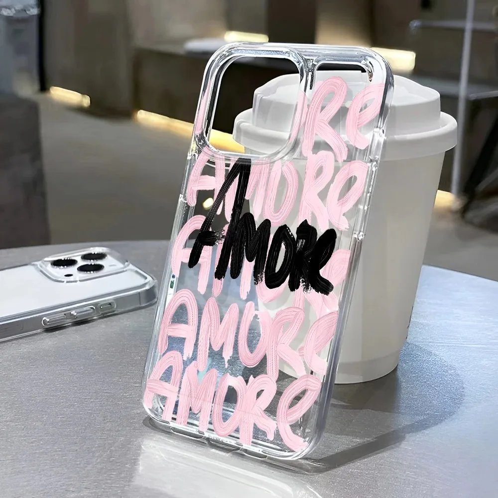 Ins Amore-Love Italian Romantic Pink Lettering Phone Case for iPhone 16 12 13 mini 11 14 15 Pro Max XR 7 8 Plus Silicone Cover
Ins Amore-Love Italian Romantic Pink Lettering Phone Case for iPhone 16 12 13 mini 11 14 15 Pro Max XR 7 8 Plus Silicone Cover