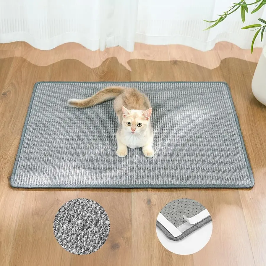 Cat Scratcher Mat,Natural Sisal Cat Scratch Pad,Horizontal Floor Cat Scratching Pads Rug for Indoor Cats Grinding Claws Nails,Ca
Cat Scratcher Mat,Natural Sisal Cat Scratch Pad,Horizontal Floor Cat Scratching Pads Rug for Indoor Cats Grinding Claws Nails,Ca