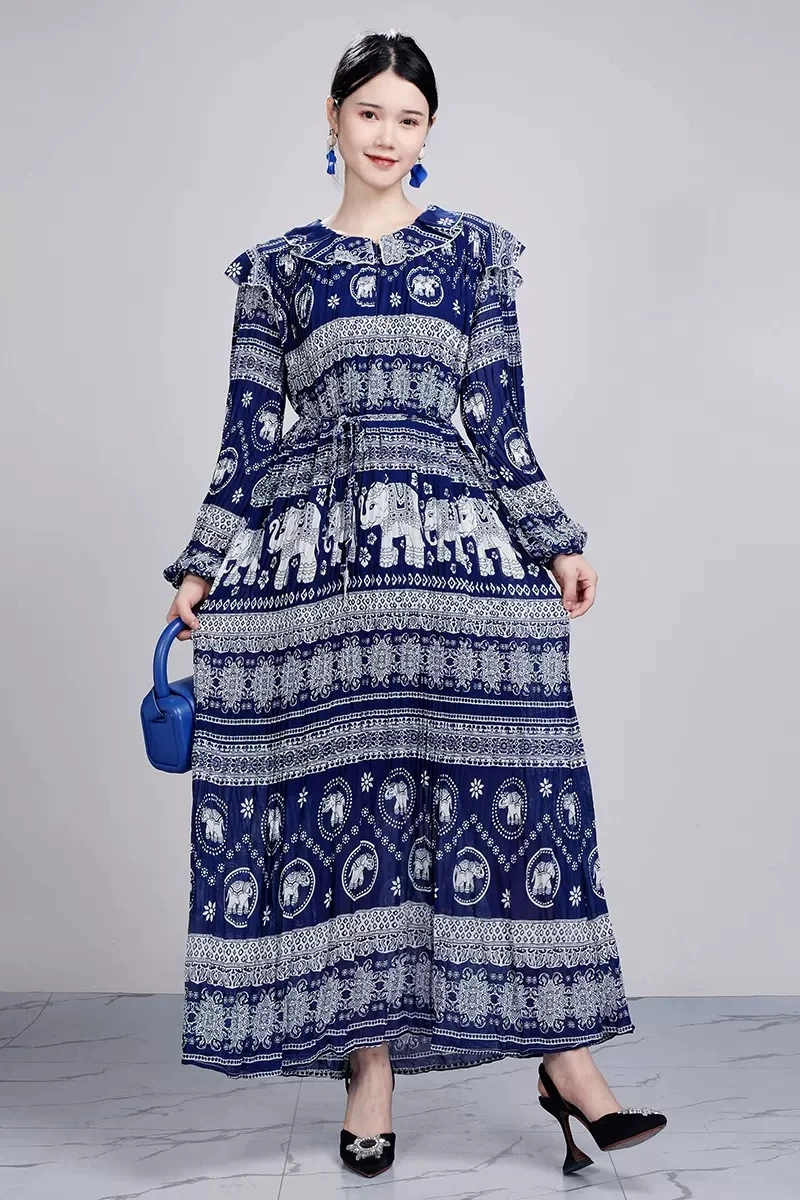 Autumn 2024 New O Neck Folds Printed Loose Long Dresses Women Fashion Long Sleeve Dress Ladies Wholesale J308
Autumn 2024 New O Neck Folds Printed Loose Long Dresses Women Fashion Long Sleeve Dress Ladies Wholesale J308