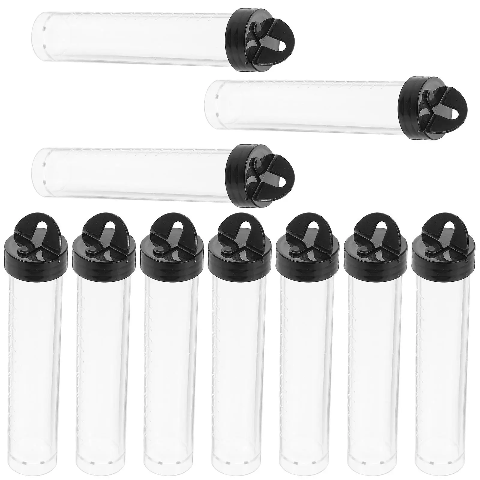 10 Pcs Clear Plastic Storage Tubes 10ml Black Containers Reusable Portable Tubes with Lids for Beads Jewelry Small Items
10 Pcs Clear Plastic Storage Tubes 10ml Black Containers Reusable Portable Tubes with Lids for Beads Jewelry Small Items