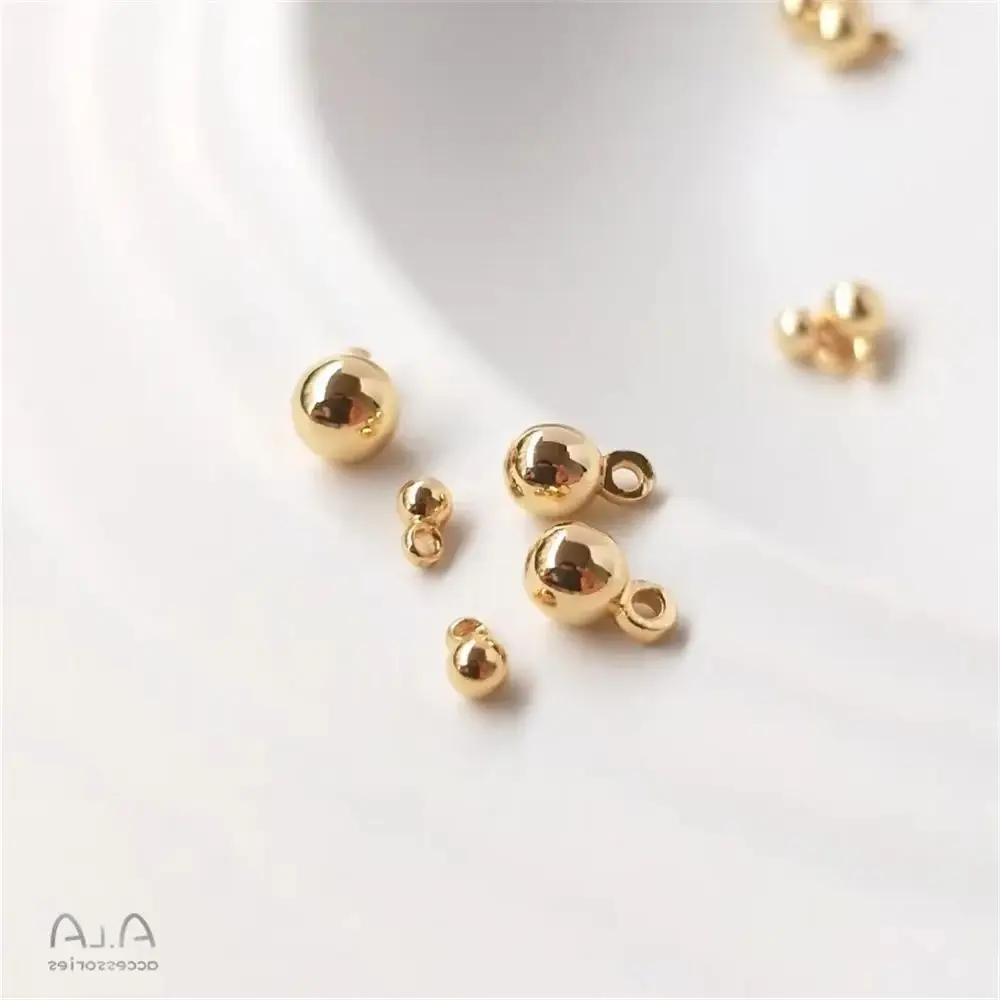 14K Gold Plated Solid hanging bead round bead DIY bracelet anklet jewelry pendant ball hanging bead accessories material
14K Gold Plated Solid hanging bead round bead DIY bracelet anklet jewelry pendant ball hanging bead accessories material