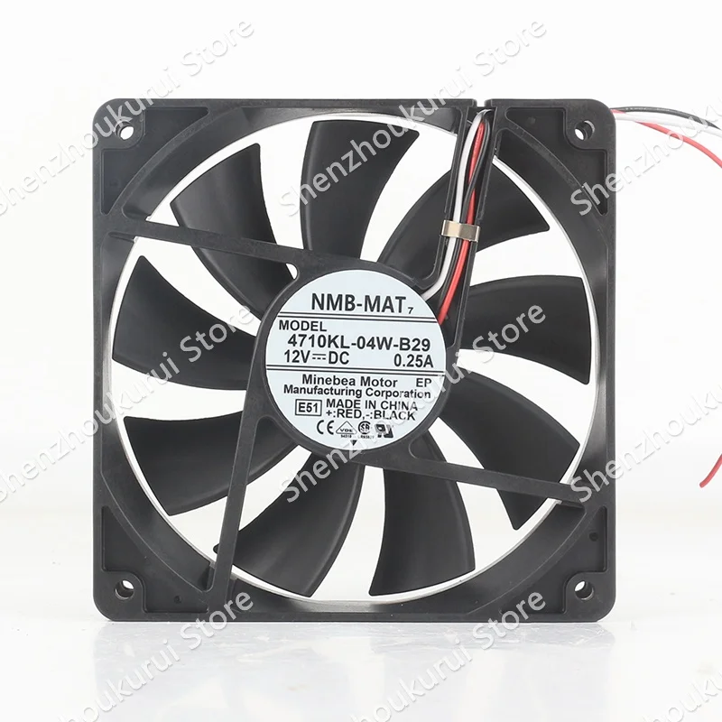 NMB 12025 Cooling Fan 12V 0.22A 12CM Silent Cabinet Fan 4710KL-04W-B19 Computer Fan
NMB 12025 Cooling Fan 12V 0.22A 12CM Silent Cabinet Fan 4710KL-04W-B19 Computer Fan