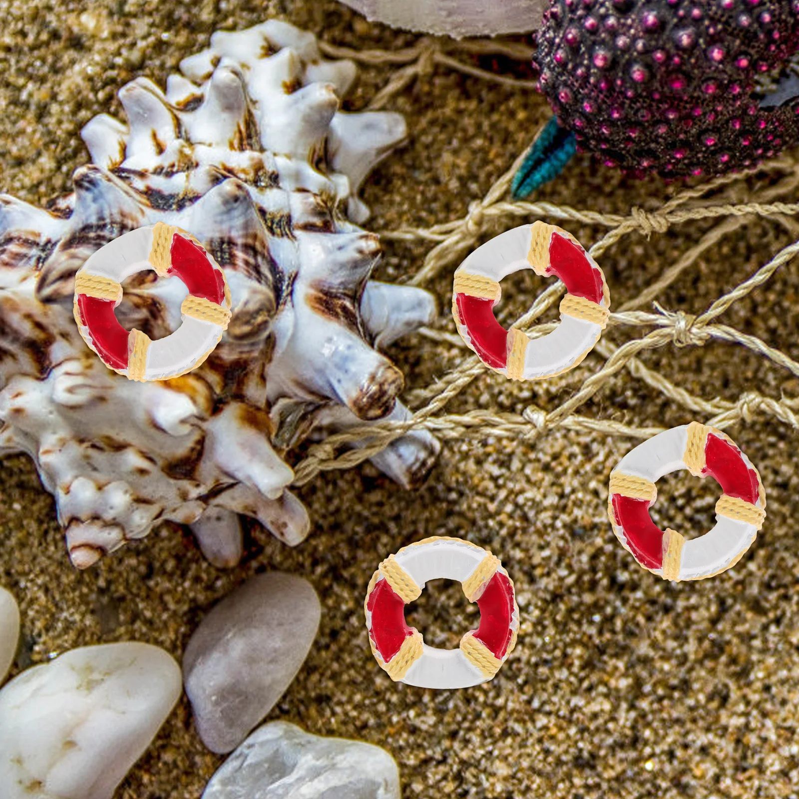 4pcs Ring Buoy Nautical Swim Ring Beach Party Decorative Ornaments Cake Topper Fairy Home Wall Hanging Coastal 
4pcs Ring Buoy Nautical Swim Ring Beach Party Decorative Ornaments Cake Topper Fairy Home Wall Hanging Coastal
