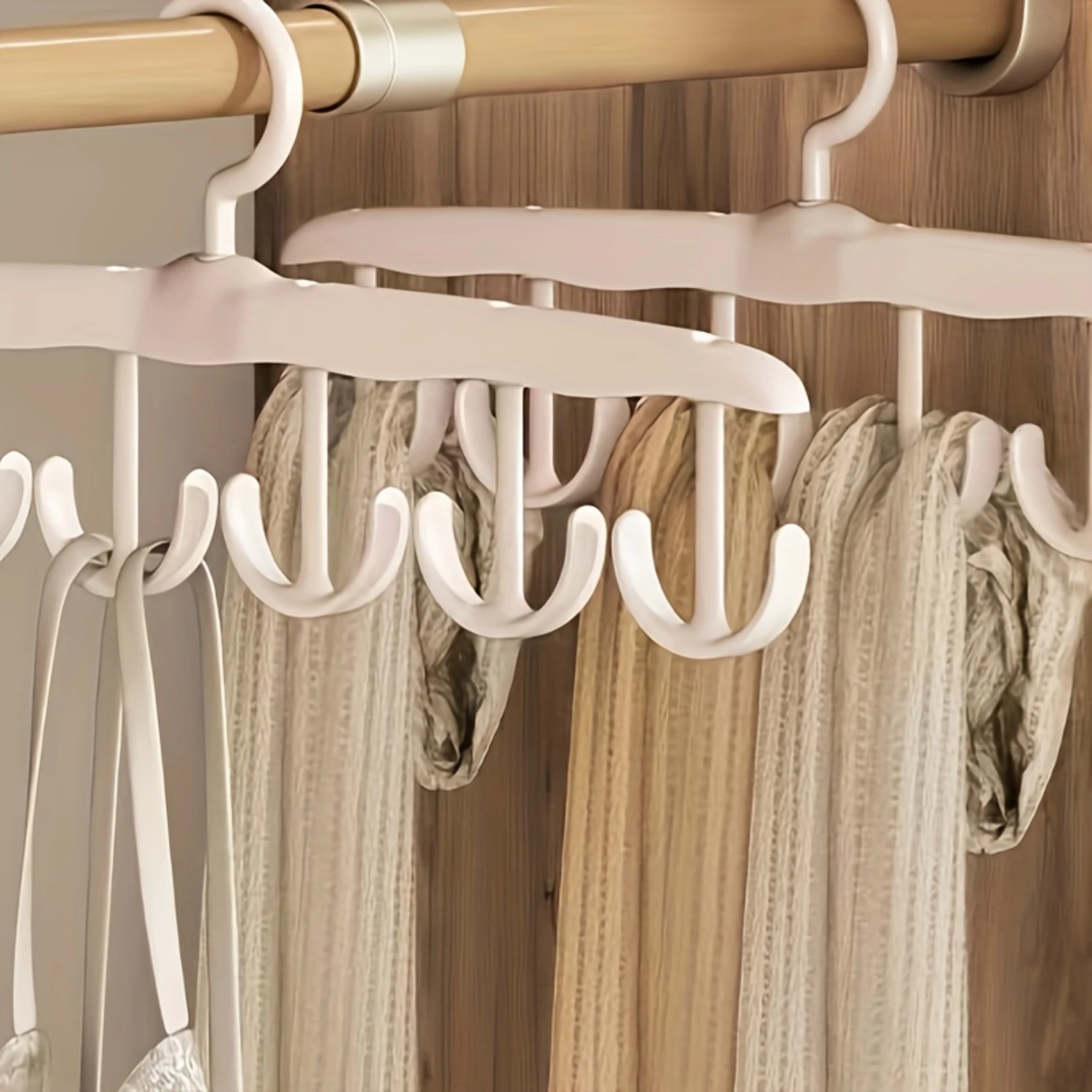 2pcs Premium Multi-hook Underwear Hanger - Sturdy Closet Organizer for Ties, Camisoles, Scarves & Belts - Space-Saving Solution
2pcs Premium Multi-hook Underwear Hanger - Sturdy Closet Organizer for Ties, Camisoles, Scarves & Belts - Space-Saving Solution