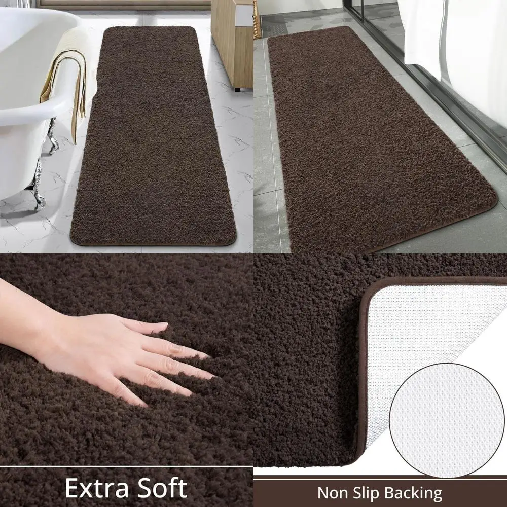 24x70 Толстые впитывающие бегуны из микрофибры для ванны, моющийся лохматый плюшевый нескользящий коврик для душа, ванны, коричневый
24x70 Толстые впитывающие бегуны из микрофибры для ванны, моющийся лохматый плюшевый нескользящий коврик для душа, ванны, коричневый