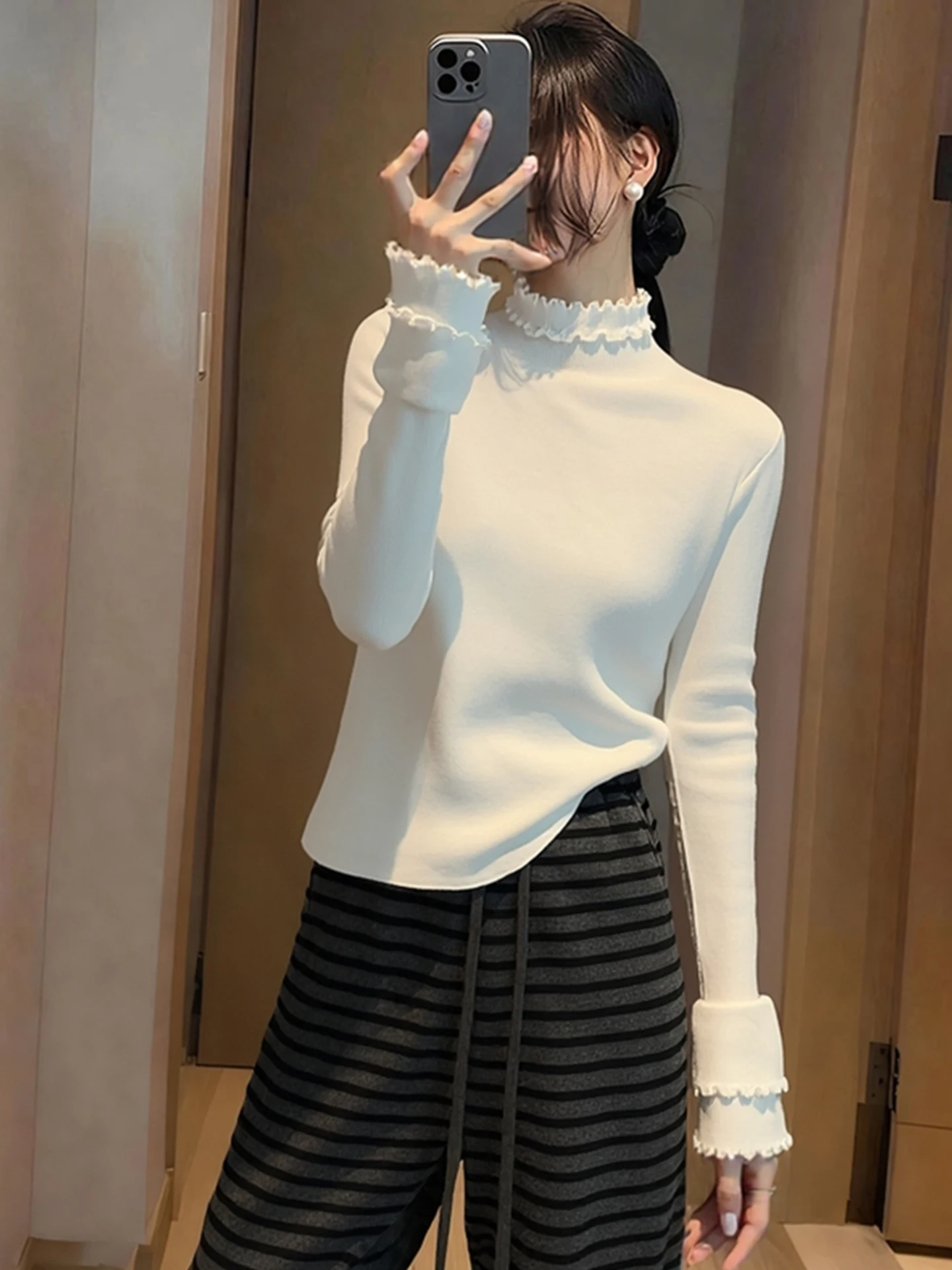 Faionable Knitted Sweater Sweet Base Layer Long Sve Overhead Commute Sle Winter Inner Wear Top for Younger Looking
Faionable Knitted Sweater Sweet Base Layer Long Sve Overhead Commute Sle Winter Inner Wear Top for Younger Looking