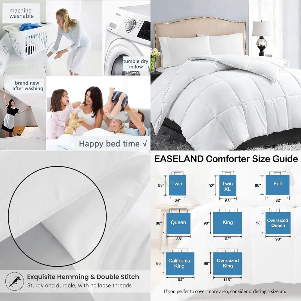 Пуховый альтернативный ультра размер — стеганая пододеяльник или всесезонный, Sot Cozy с выступами, летнее зимнее теплое постельное белье, e White
Пуховый альтернативный ультра размер — стеганая пододеяльник или всесезонный, Sot Cozy с выступами, летнее зимнее теплое постельное белье, e White