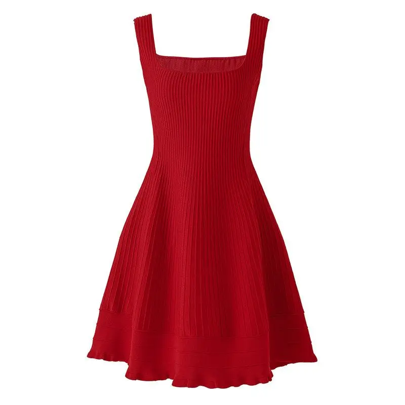 Elegant Knitted Short Dress with Strap Square Collar Waist Inning Women's Summer New Style Fashion Dress for Various Occasions
Elegant Knitted Short Dress with Strap Square Collar Waist Inning Women's Summer New Style Fashion Dress for Various Occasions