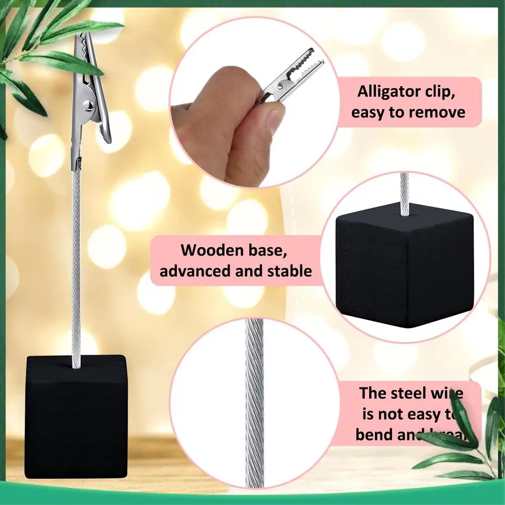 (НОВИНКА) 20 шт., держатель для заметок с кубической основой и зажимом типа «крокодил», деревянная основа, держатель для номера стола, держатель для карточек с кубиком
(НОВИНКА) 20 шт., держатель для заметок с кубической основой и зажимом типа «крокодил», деревянная основа, держатель для номера стола, держатель для карточек с кубиком