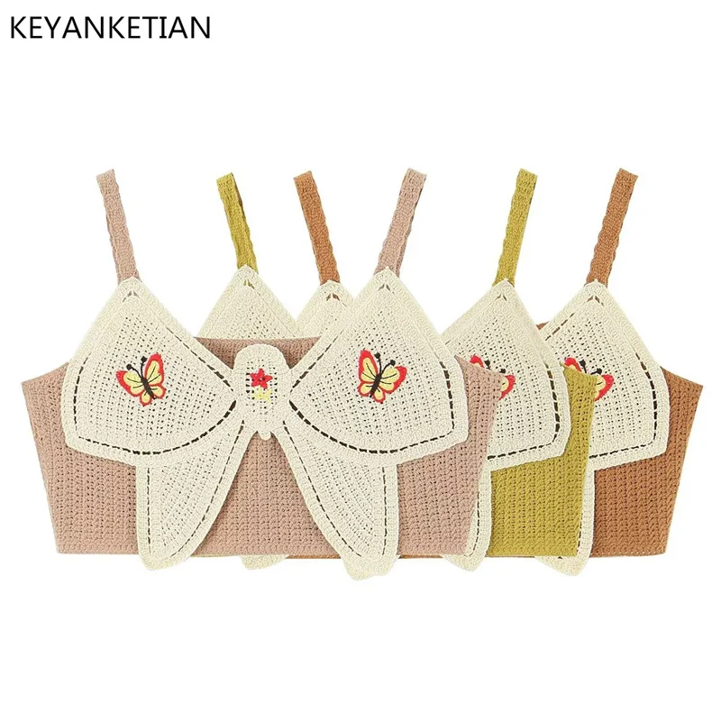 KEYANKETIAN летняя Новинка с вышивкой бабочки вырезанные крючком подтяжки женский праздничный стиль облегающий короткий вязаный жилет
KEYANKETIAN летняя Новинка с вышивкой бабочки вырезанные крючком подтяжки женский праздничный стиль облегающий короткий вязаный жилет